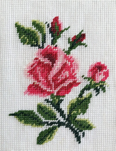 Pink Rose Tapestry Kit by Gobelin-L