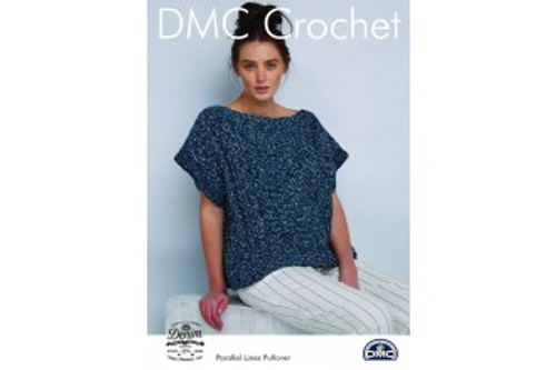 Parallel Lines Pullover in Natura Denim Crochet Pattern