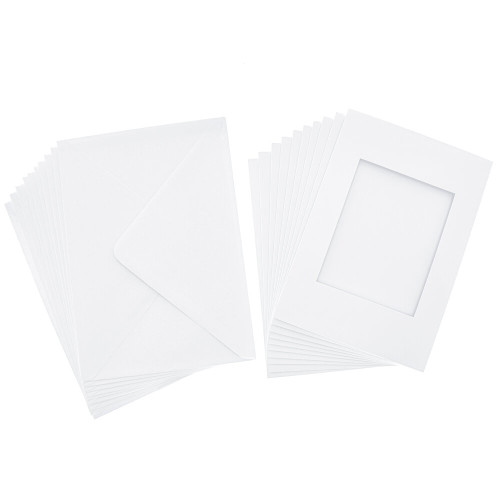 10 A5 White Trifold Aperture Cards