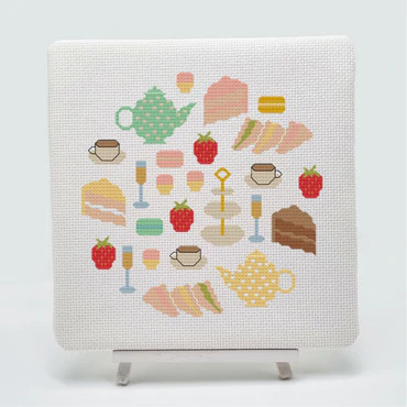 Afternoon Tea Cross Stitch Kit by Meloca Designs