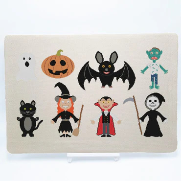Halloween Characters Cross Stitch Kit by Meloca Designs
