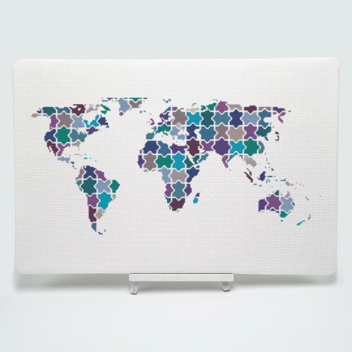 Jigsaw Map Cross stitch Kit by Meloca Designs