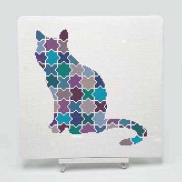 Jigsaw Cat Cross Stitch Kit by Meloca Designs