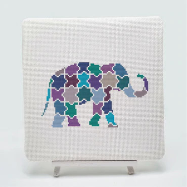 Jigsaw Elephant Cross Stitch Kit by Meloca Designs