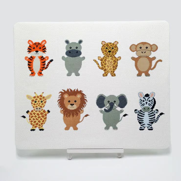Safari Animals Cross Stitch Kit by Meloca Designs