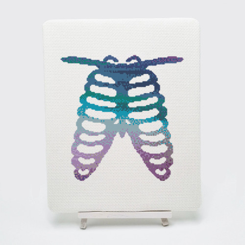 Watercolour Ribs Cross Stitch Kit By Meloca Designs
