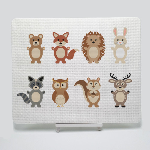 Woodland Animals Cross Stitch Kit By Meloca Designs