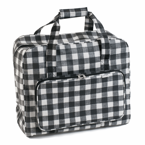 PVC Sewing Machine Bag Monochrome Gingham