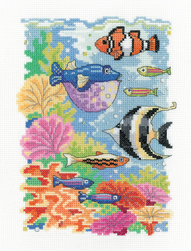 Tropical Fish Cross Stitch Kit By Heritage Crafts
