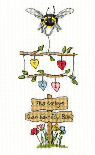 Our Family Bee Cross Stitch Kit by Bothy Threads