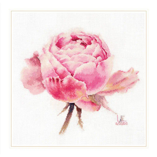 Watercolours Pink exquisite Cross Stitch Kit by Alisa