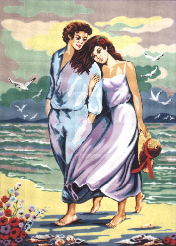 Walk on the Beach Tapestry Canvas by Diamant