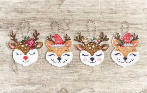 Foxes and Deer Christmas Tree Ornaments Kit By Luca S