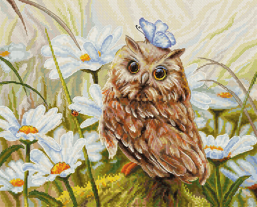 Lucky Owl Counted Cross Stitch Kit By Luca S