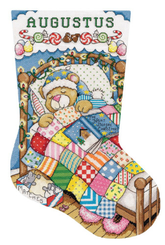 Sleepy Bear Christmas Stocking Making Kit By Design Works