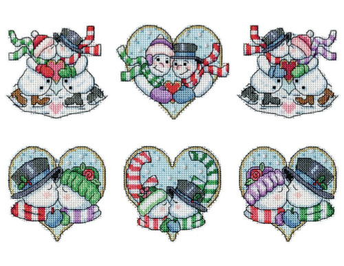 Snow Couple Christmas Tree Ornaments Kit By Design Works