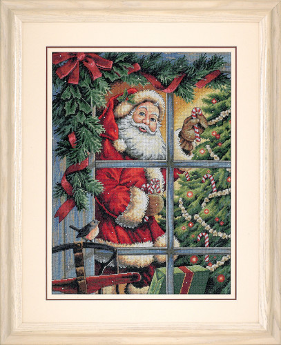 Candy Cane Santa The Gold Collection Counted Cross Stitch Kit by Dimensions