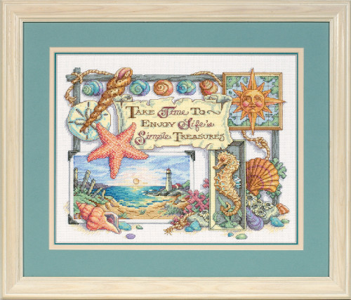 Counted Cross Stitch Kit: Simple Treasures by Dimensions