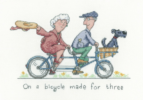 On a Bicycle Made for three Cross Stitch Kit by Golden Years
