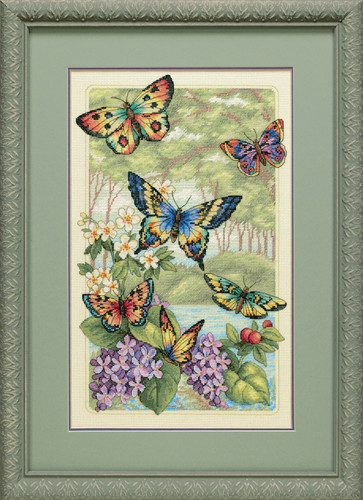 Butterfly Forest  Gold Counted Cross Stitch Kit by Dimensions