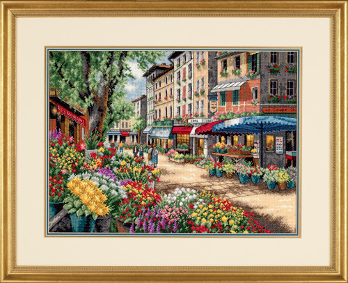 Paris Market Gold Counted Cross Stitch Kit by Dimensions