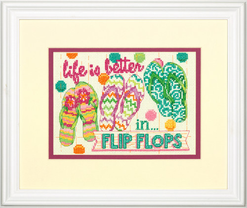 Flip Flops Mini Counted Cross Stitch Kit by Dimensions