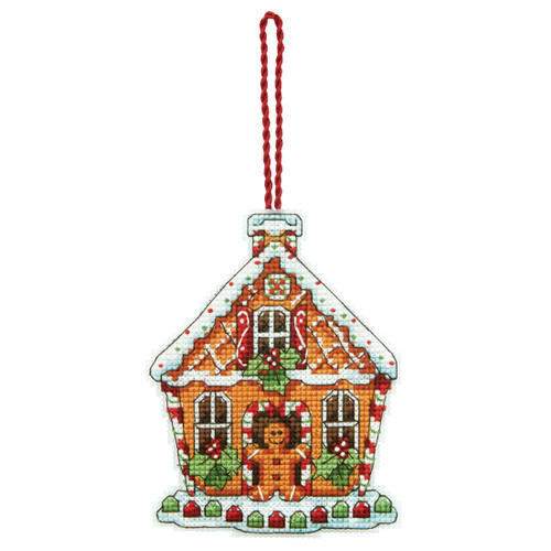 Gingerbread House Ornament Counted Cross Stitch Kit by Dimensions