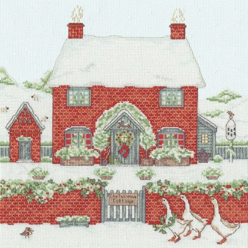 Christmas Cottage Counted Cross Stitch Kit By Bothy Threads