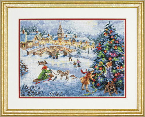 Winter Celebration Gold Counted Cross Stitch Kit by Dimensions