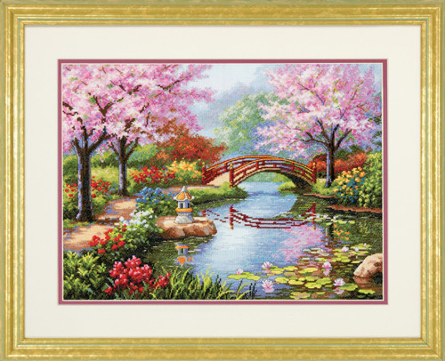 Japanese Garden Gold Counted Cross Stitch Kit by Dimensions