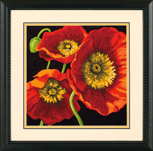 Red Poppy Trio Needlepoint Kit by Dimensions