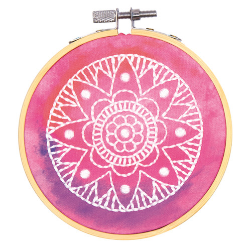 Mandala Crewel Embroidery Kit with Hoop by Dimensions