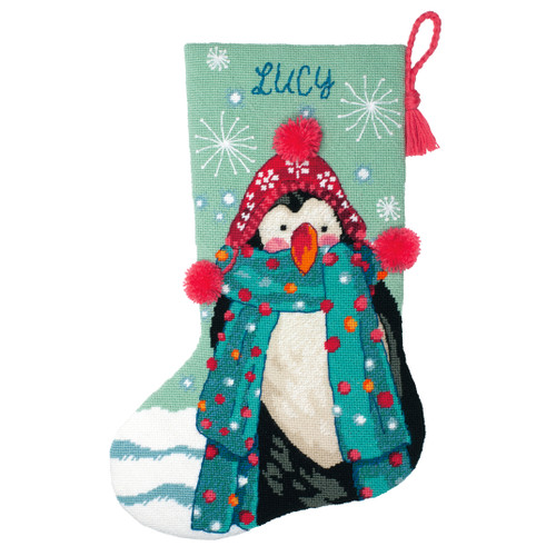 Fuzzy Penguin Needlepoint Stocking Kit by Dimensions