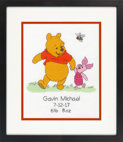 Winnie the Pooh Birth Record Counted Cross Stitch Kit by Dimensions