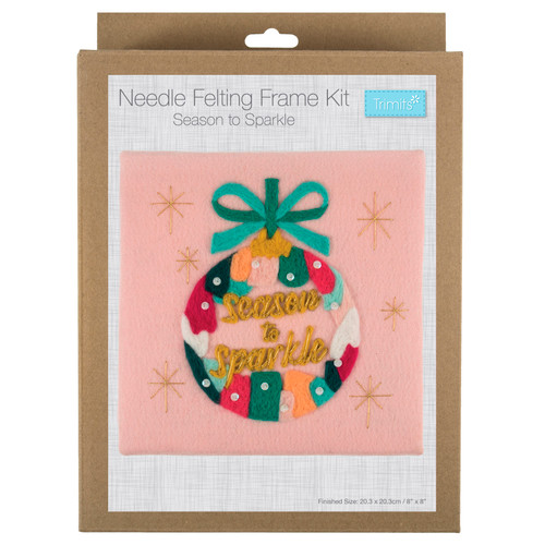 Needle Felting Kit with Frame: Season to Sparkle