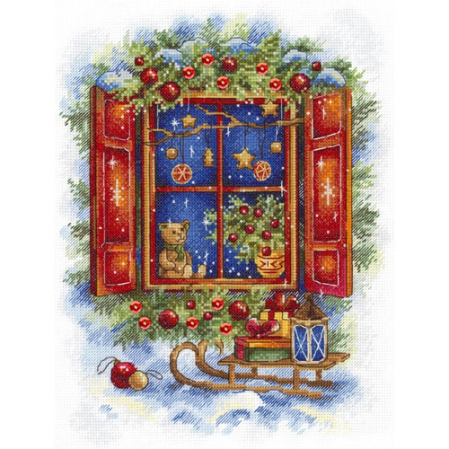 Waiting For the Holidays Counted Cross Stitch Kit By MP Studia