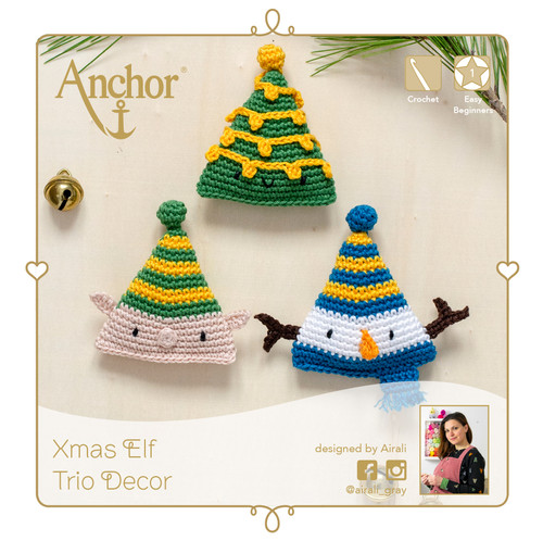 Crochet Kit: Creativa: Amigurumi: Elf Trio Décor