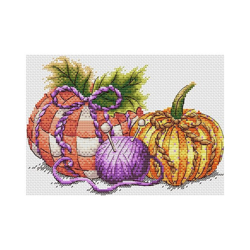 Handcrafted Pumpkins Counted Cross Stitch Kit By MP Studia