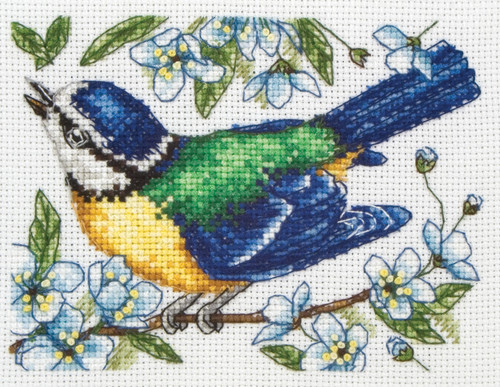 Blue Tit Cross Stitch Kit by Anchor