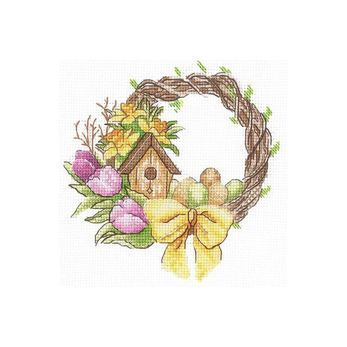 Spring Wreath Cross Stitch Kit By Andriana