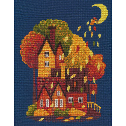 Magic Leaf Autumn Counted Cross Stitch Kit By Oven