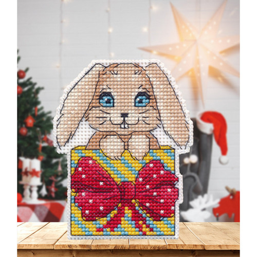 Fluffy Gift Counted Cross Stitch Kit On Plastic Canvas by Oven