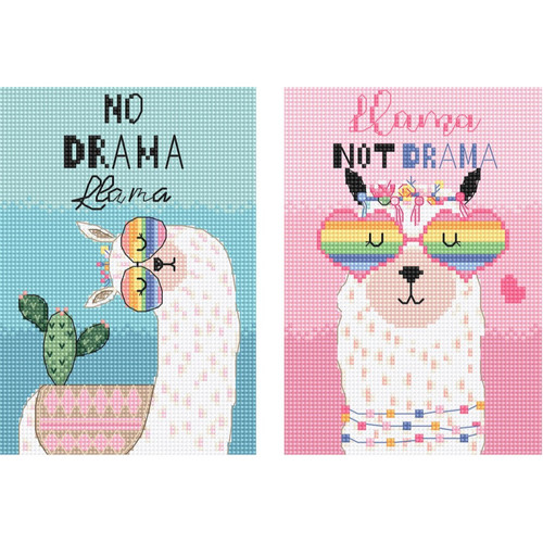 No Drama Llama Counted Cross Stitch Kit By Letistitch