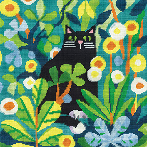 Black Cat Tapestry Kit by Karen Carter