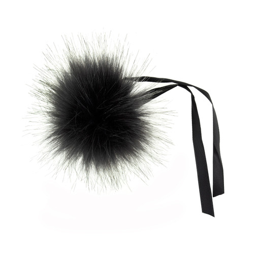 Pom Pom: Faux Fur Tipped: 6cm: 1 Piece: Grey