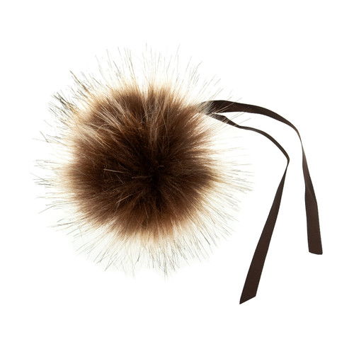 Pom Pom: Faux Fur Tipped: 6cm: 1 Piece: Brown