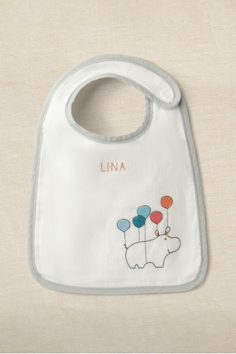 Floating Hippo Stitchable Bib Embroidery Kit By DMC