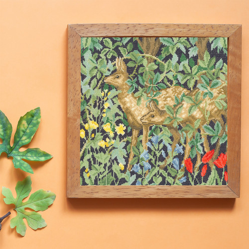 Greenery Deer Counted Cross Stitch Kit By Bothy Threads