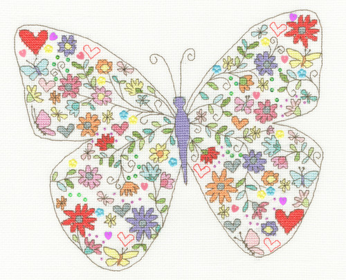 Lovely Butterfly Counted Cross Stitch Kit By Bothy Threads