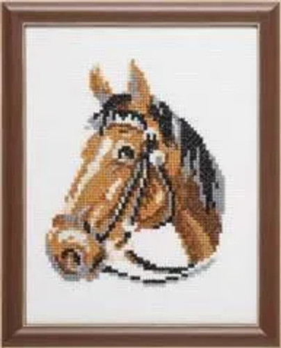 Brown Horse Head Cross Stitch Kit by Pako